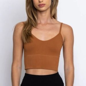 1172 NWT Briavia SOMERSET OPEN BACK CAMI Burnt Orange S/M